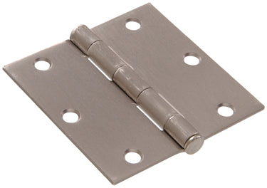 3  SATIN NICKEL SQ HINGE Online Sale