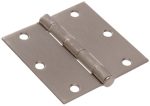 4  SATIN NICKEL SQ HINGE Fashion