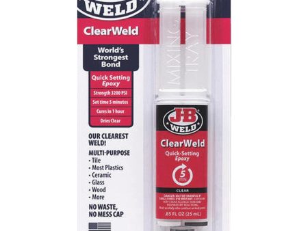 J-B Weld 0.85 Oz. ClearWeld Epoxy, Syringe For Cheap