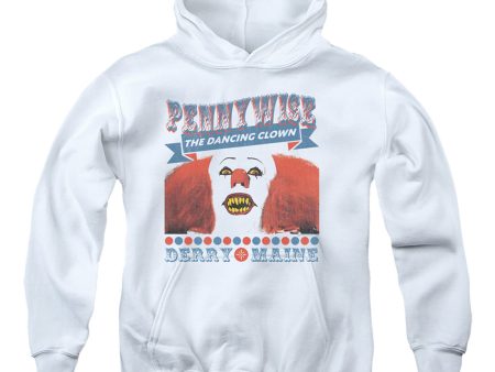 IT 1990 : THE DANCING CLOWN YOUTH PULL OVER HOODIE White LG Hot on Sale