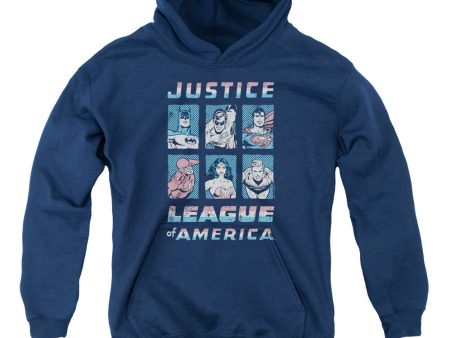 JUSTICE LEAGUE OF AMERICA : AMERICAN LEAGUE YOUTH PULL OVER HOODIE Navy MD For Discount