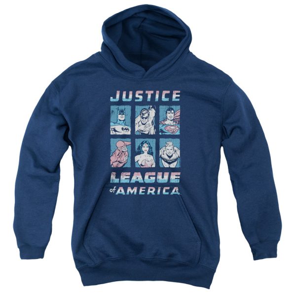 JUSTICE LEAGUE OF AMERICA : AMERICAN LEAGUE YOUTH PULL OVER HOODIE Navy MD For Discount