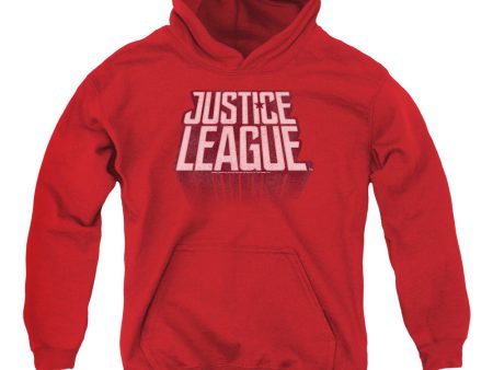 JUSTICE LEAGUE OF AMERICA : MOVIE : LEAGUE DISTRESSED YOUTH PULL OVER HOODIE Red MD Hot on Sale