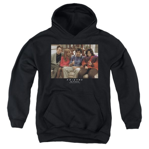 FRIENDS : THROWBACK YOUTH PULL OVER HOODIE Black LG Online Sale