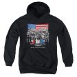 JUSTICE LEAGUE OF AMERICA : ALL AMERICAN LEAGUE YOUTH PULL OVER HOODIE BLACK LG Hot on Sale