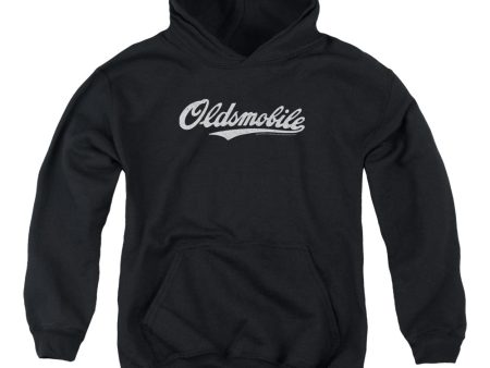 OLDSMOBILE : OLDSMOBILE CURSIVE LOGO YOUTH PULL OVER HOODIE Black XL Sale