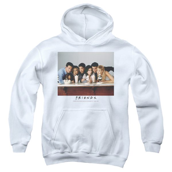 FRIENDS : MILKSHAKE YOUTH PULL OVER HOODIE White LG Hot on Sale