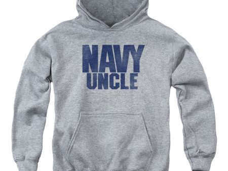 NAVY : UNCLE YOUTH PULL OVER HOODIE ATHLETIC HEATHER XL For Cheap