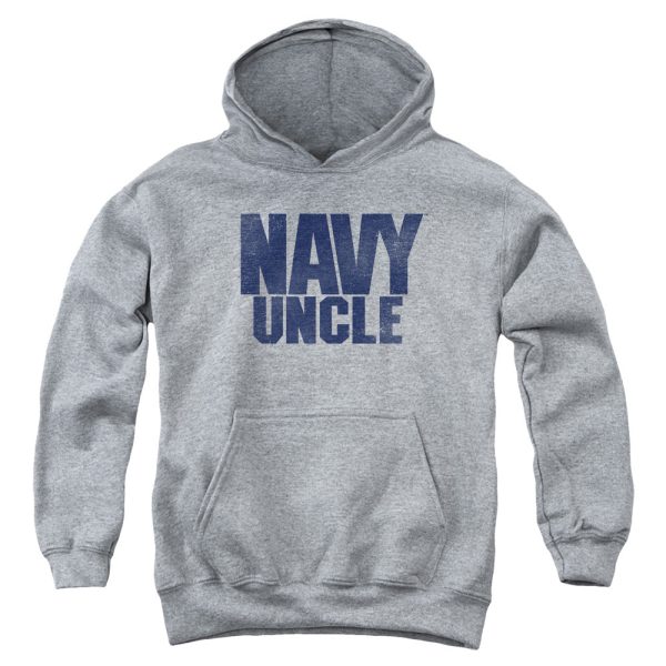 NAVY : UNCLE YOUTH PULL OVER HOODIE ATHLETIC HEATHER XL For Cheap