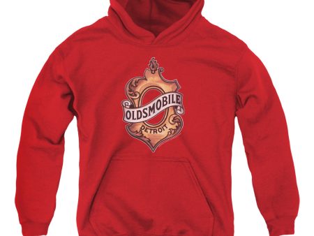 OLDSMOBILE : DETROIT EMBLEM YOUTH PULL OVER HOODIE Red MD Supply