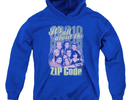 90210 : ZIP CODE YOUTH PULL-OVER HOODIE ROYAL BLUE SM For Cheap