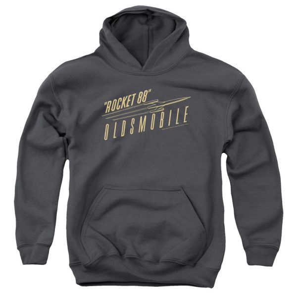 OLDSMOBILE : RETRO 88 YOUTH PULL OVER HOODIE Charcoal LG Hot on Sale