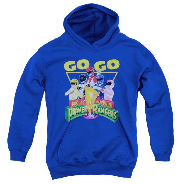 POWER RANGERS : GO GO YOUTH PULL OVER HOODIE ROYAL BLUE LG Sale