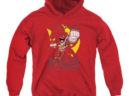 POWER RANGERS : GO RED YOUTH PULL OVER HOODIE RED LG on Sale