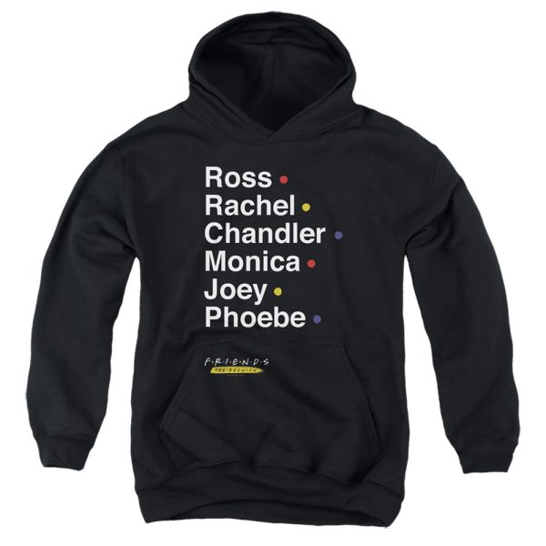 FRIENDS : REUNION NAMES YOUTH PULL OVER HOODIE Black MD For Cheap