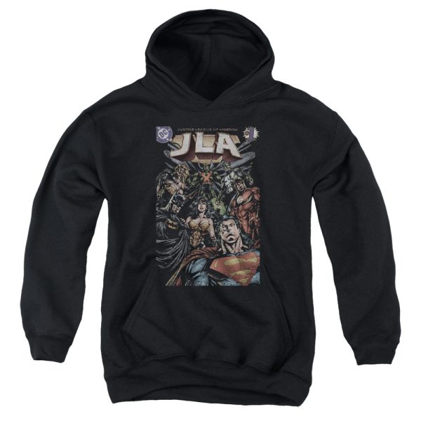 JUSTICE LEAGUE OF AMERICA : #1 COVER YOUTH PULL OVER HOODIE BLACK MD Online