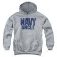 NAVY : UNCLE YOUTH PULL OVER HOODIE ATHLETIC HEATHER SM on Sale