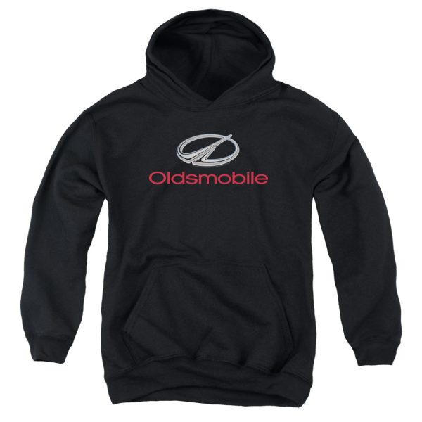 OLDSMOBILE : MODERN LOGO YOUTH PULL OVER HOODIE Black SM Cheap