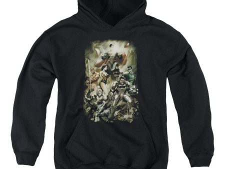 JUSTICE LEAGUE OF AMERICA : AFTERMATH YOUTH PULL OVER HOODIE BLACK LG Online now