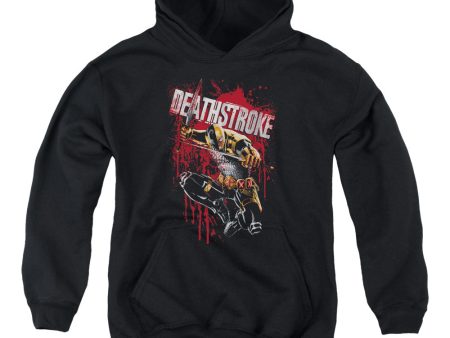 JUSTICE LEAGUE OF AMERICA : BLOOD SPLATTERED YOUTH PULL OVER HOODIE BLACK MD Cheap