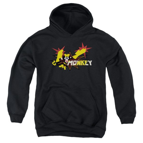 DEXTER S LABORATORY : MONKEY YOUTH PULL OVER HOODIE Black MD Fashion