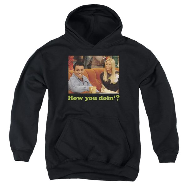 FRIENDS : JOEY HOW YOU DOIN? YOUTH PULL OVER HOODIE Black LG Discount