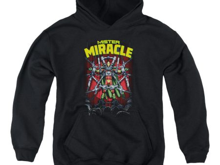 JUSTICE LEAGUE OF AMERICA : MISTER MIRACLE YOUTH PULL OVER HOODIE Black XL For Sale