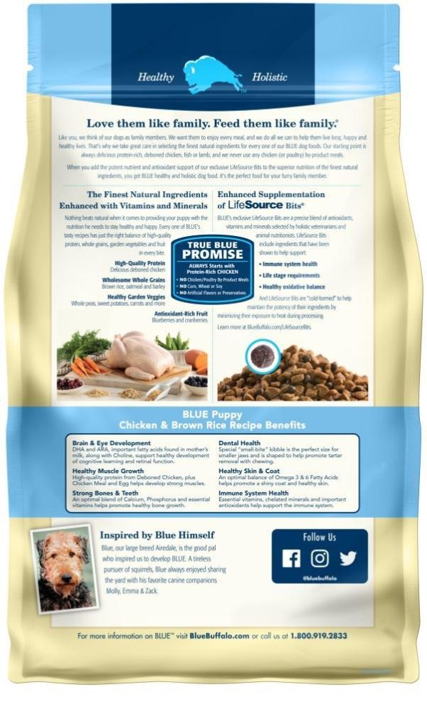 Blue Buffalo Life Protection Natural Chicken & Brown Rice Recipe Puppy Dry Dog Food Online Hot Sale