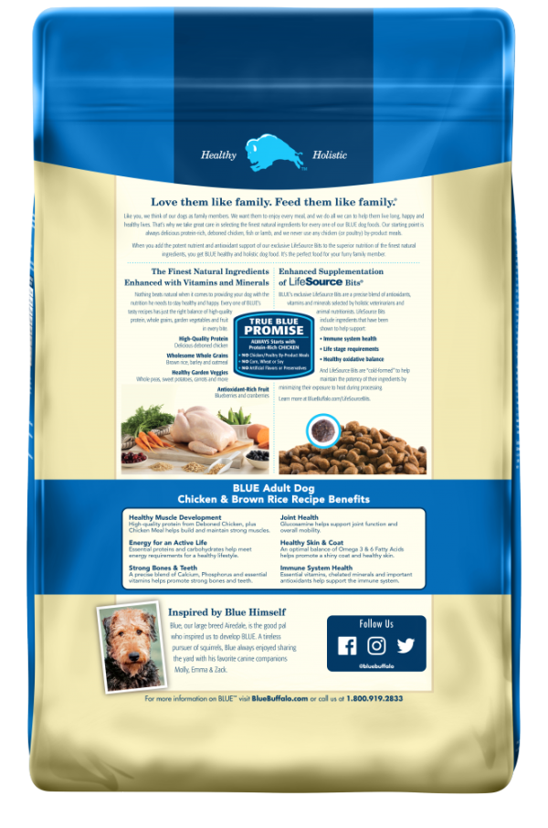 Blue Buffalo Life Protection Natural Chicken & Brown Rice Recipe Adult Dry Dog Food Online Hot Sale