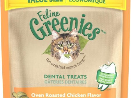 Greenies Feline Dental Oven Roasted Chicken Flavor Cat Treats Hot on Sale