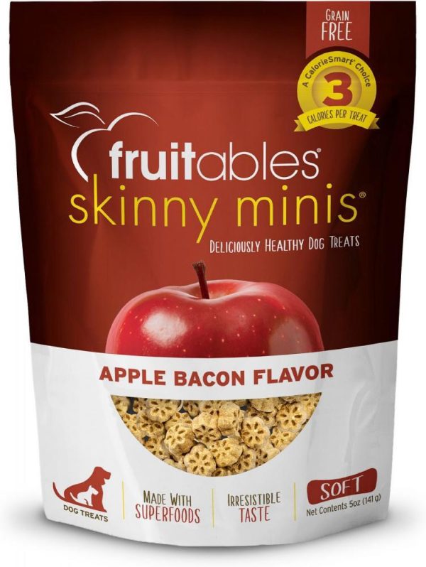 Fruitables Chewy Skinny Minis Apple Bacon Dog Treats Hot on Sale