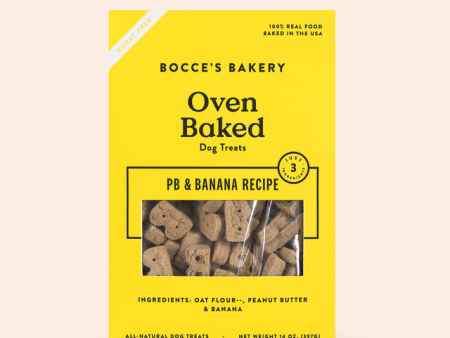 Bocce s Bakery Soft & Chewy Peanut Butter & Banana Recipe Dog Treats Hot on Sale