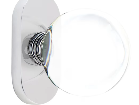 Emtek 5804BL Dummy , Single Sided , Oval Stretto 1.5  x 3  , Bristol Glass Knob Supply